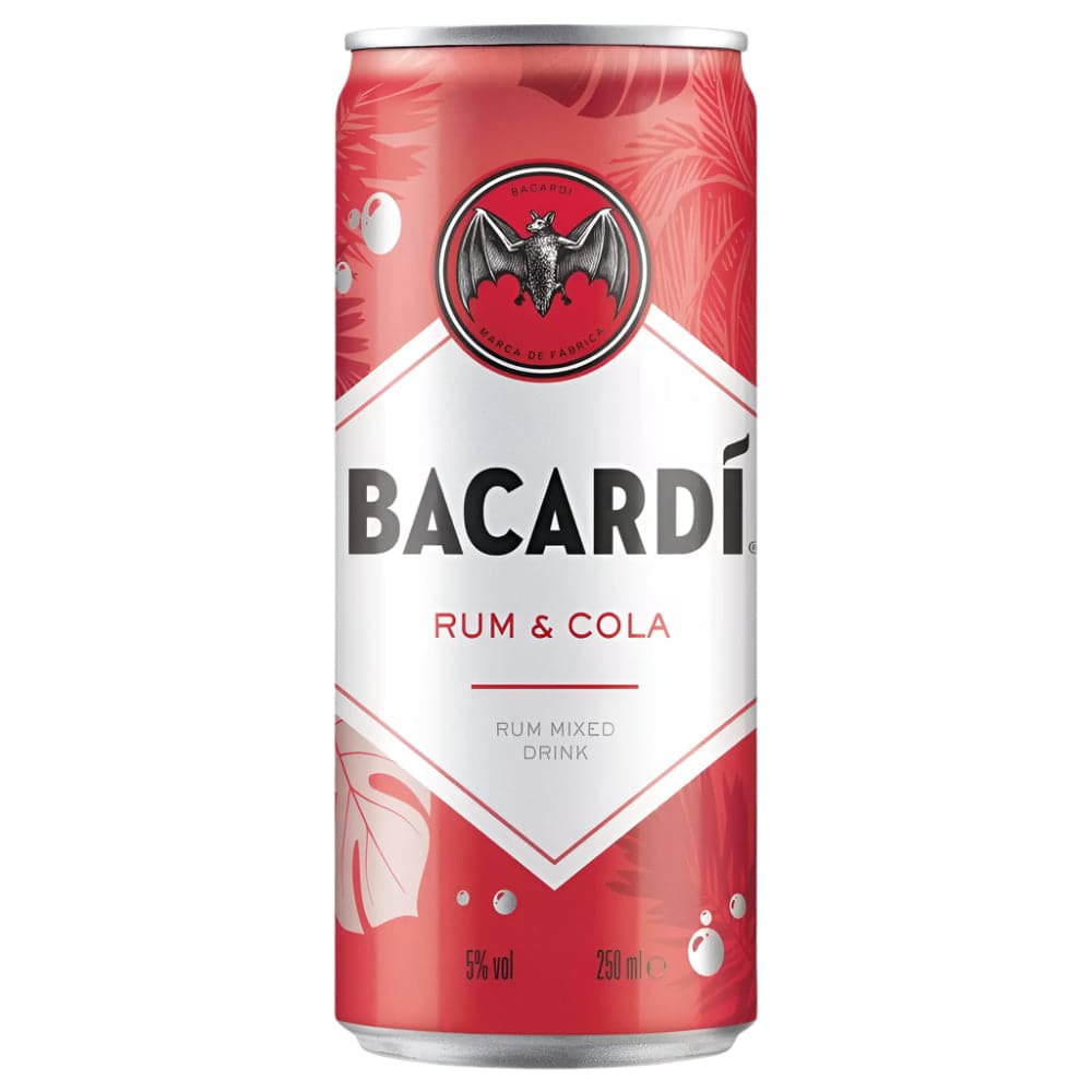 BACARDI RUM AND COLA PREMIX COCKTAIL 12X25CL