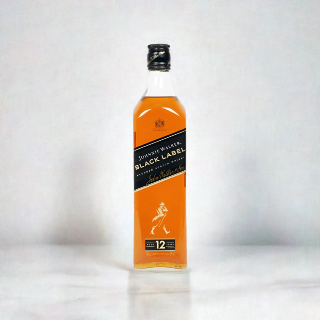 JOHNNIE WALKER BLACK LABEL 12 YEAR WHISKEY 70CL